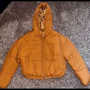 Burnt Orange Bomber Jacket